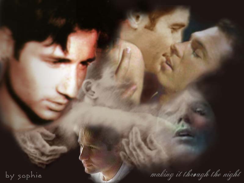 Night - Mulder-Krycek by Sophie
Keywords: xfiles_art