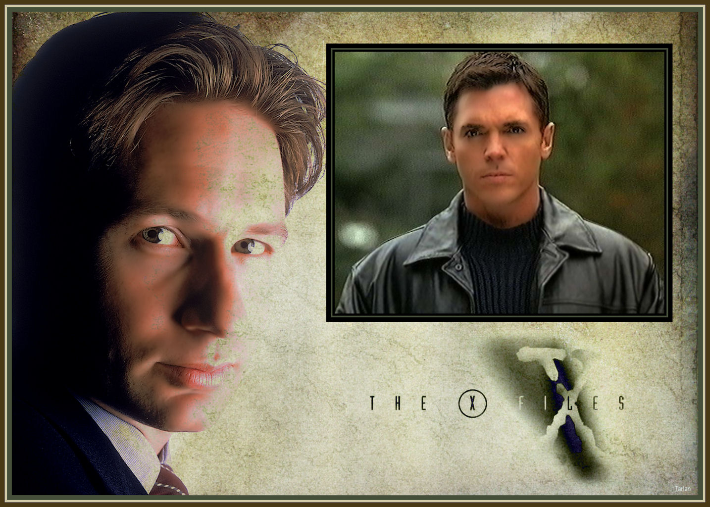 Tunguska - Mulder and Krycek by Tarlan
Created for Nick Lea Christmas eZine 2011
Keywords: xfiles_art;xfiles_wpr